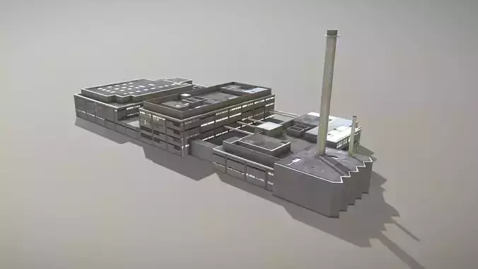Plant LSZB Bern Factory Low-poly 3D model