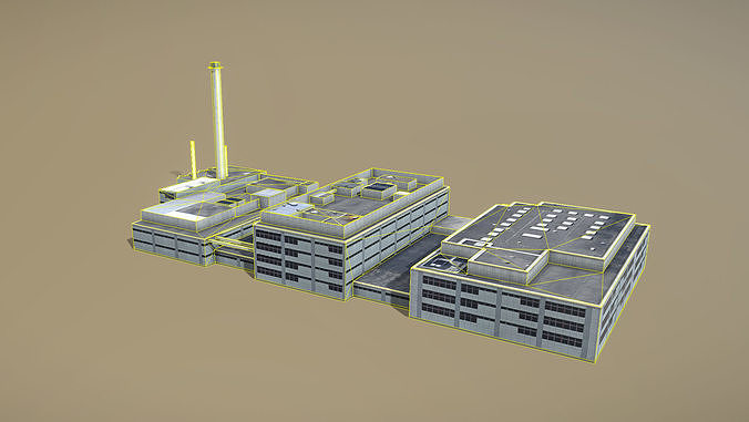 Plant LSZB Bern Factory Low-poly 3D model 6
