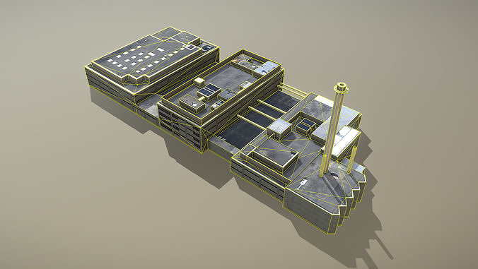 Plant LSZB Bern Factory Low-poly 3D model 7