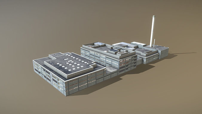 Plant LSZB Bern Factory Low-poly 3D model 5
