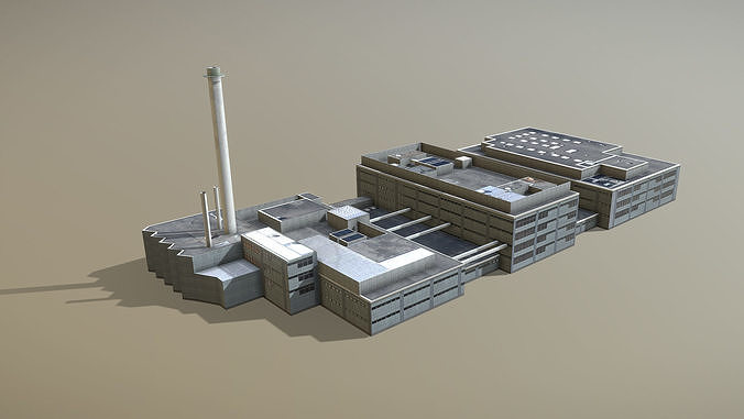 Plant LSZB Bern Factory Low-poly 3D model 4