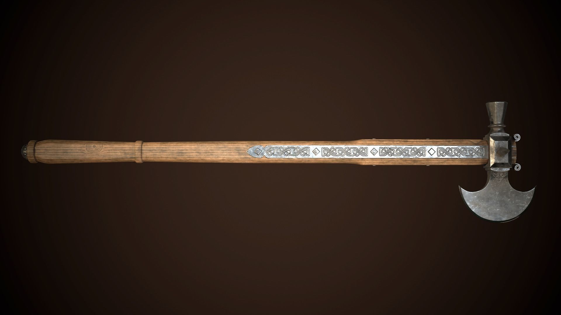 Battle Axe 01 Low-poly 3D model_2