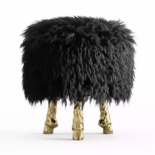 Mongolian lamb wool chair