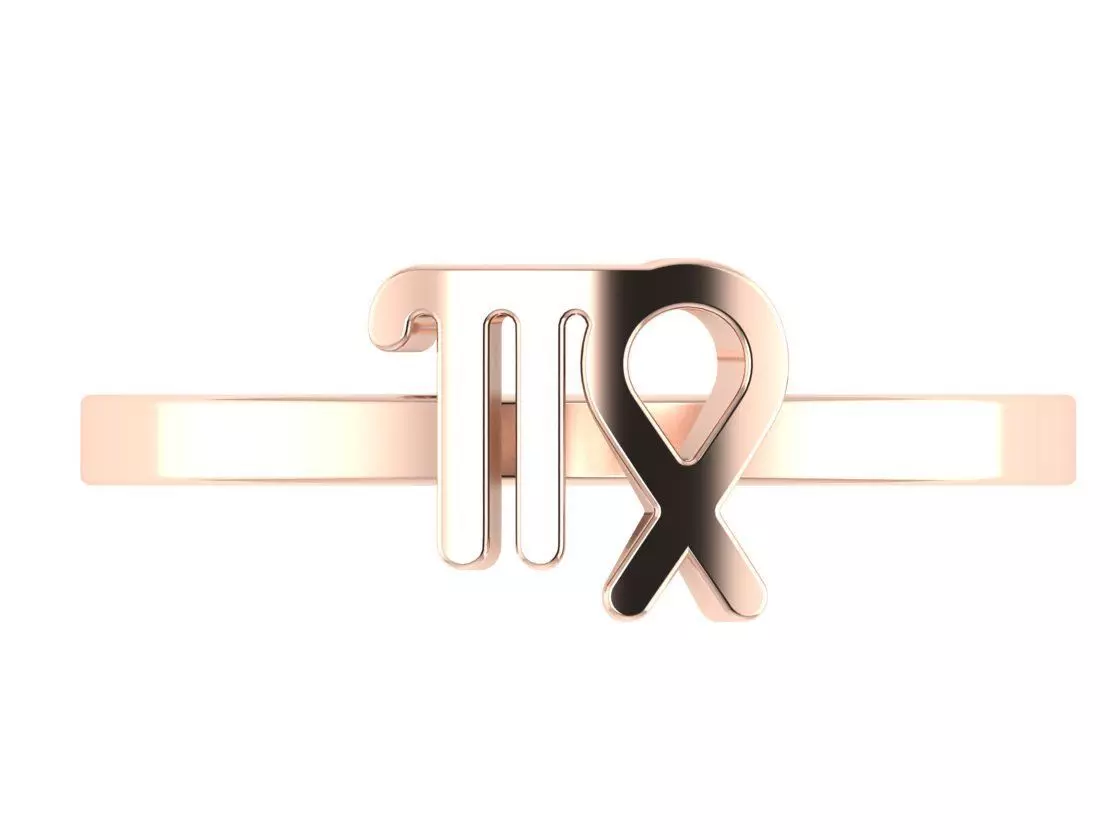 Virgo ring zodiac 3D print model_0