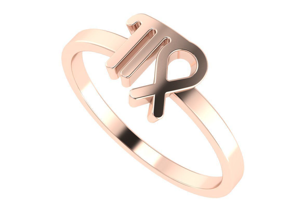 Virgo ring zodiac 3D print model_2
