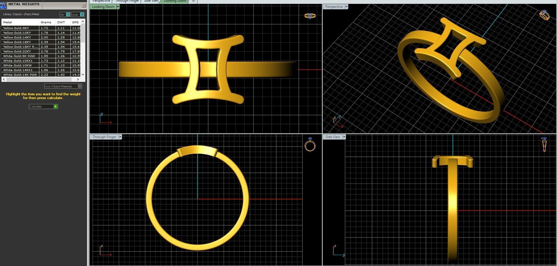 Twins ring zodiac 3D print model_3
