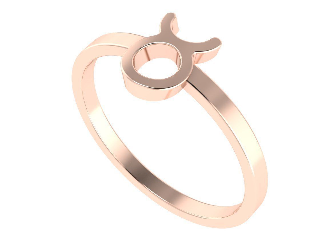 Taurus ring zodiac 3D print model_12
