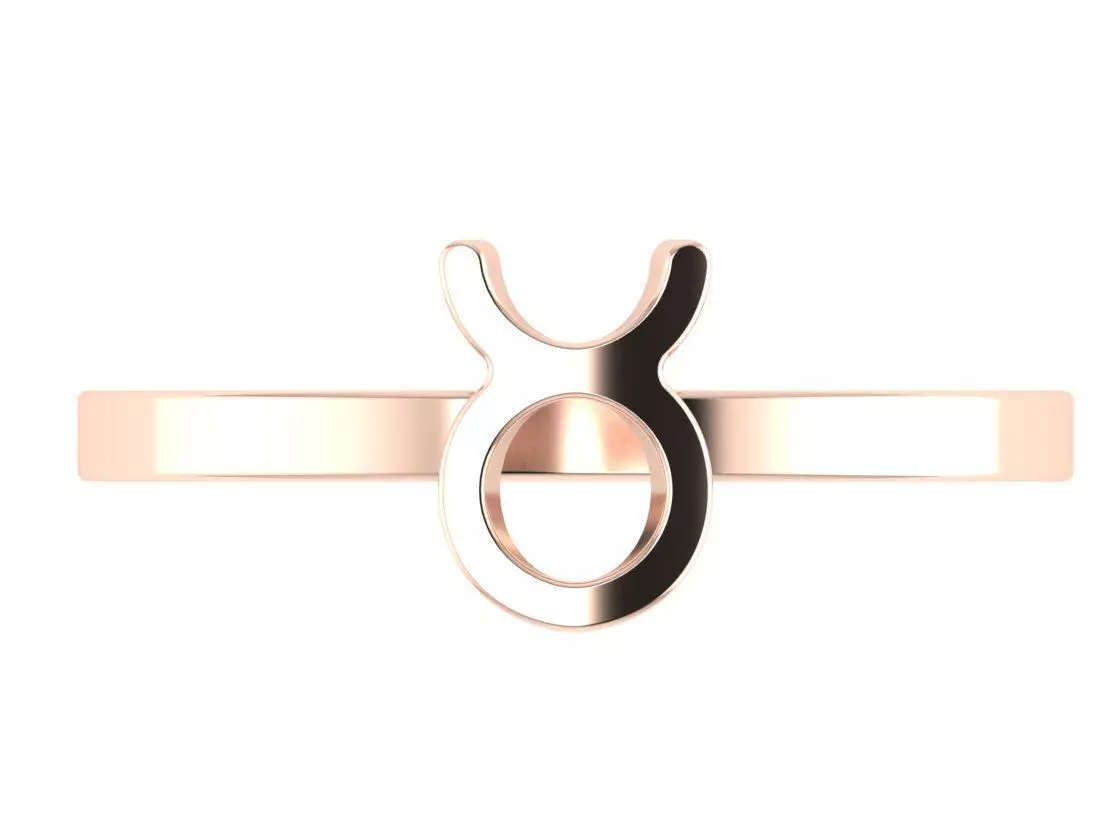 Taurus ring zodiac 3D print model_0
