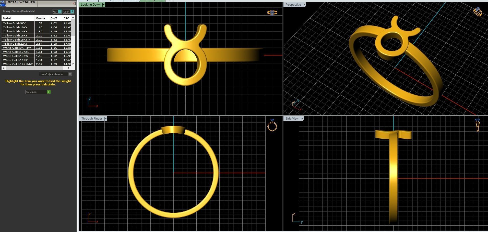 Taurus ring zodiac 3D print model_3