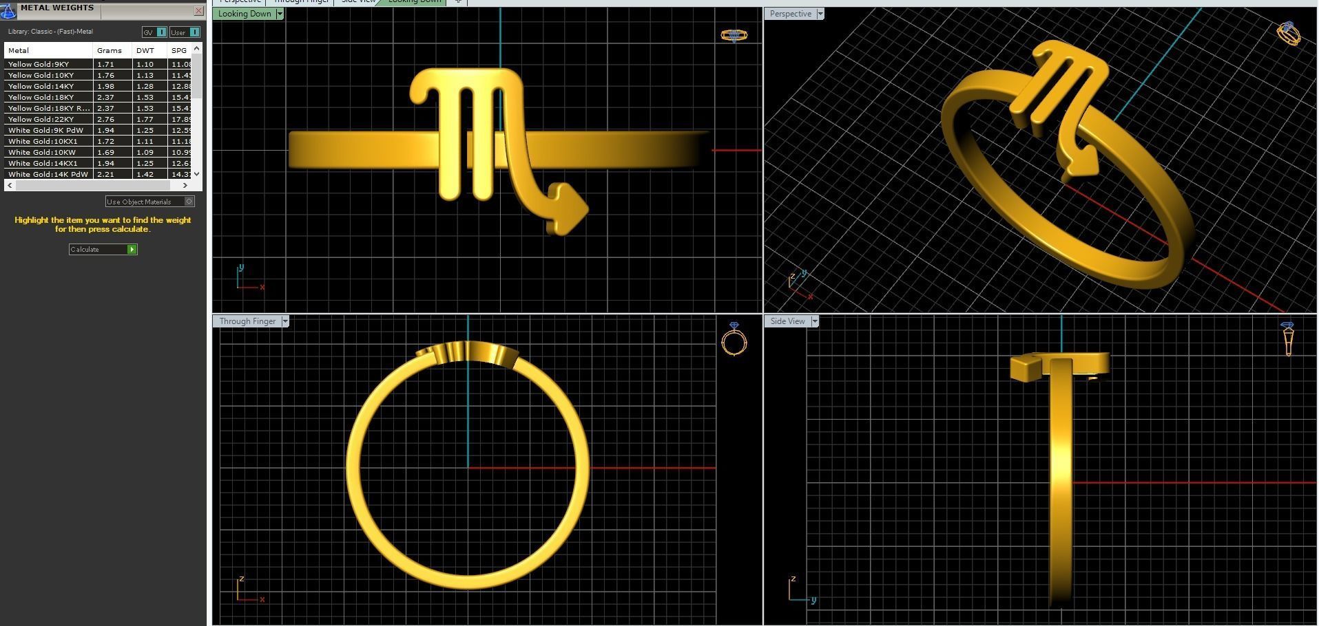 Scorpio ring zodiac 3D print model_3