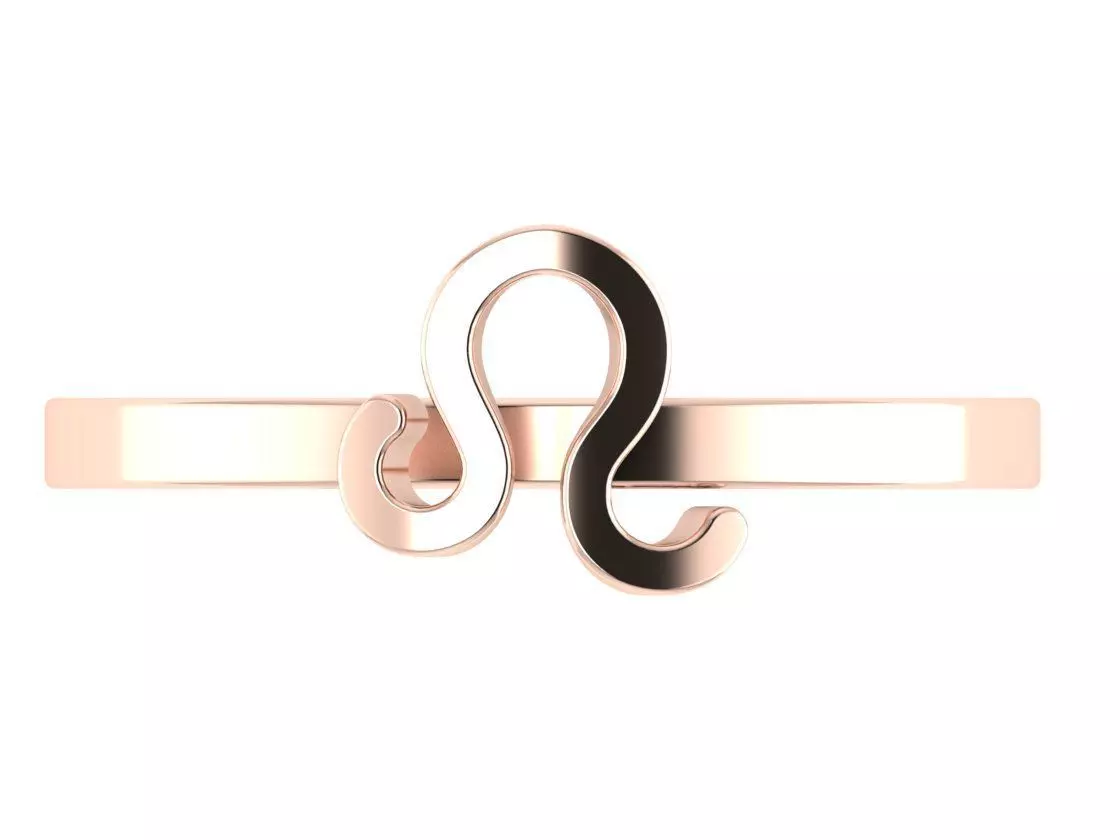 lion ring zodiac 3D print model_0