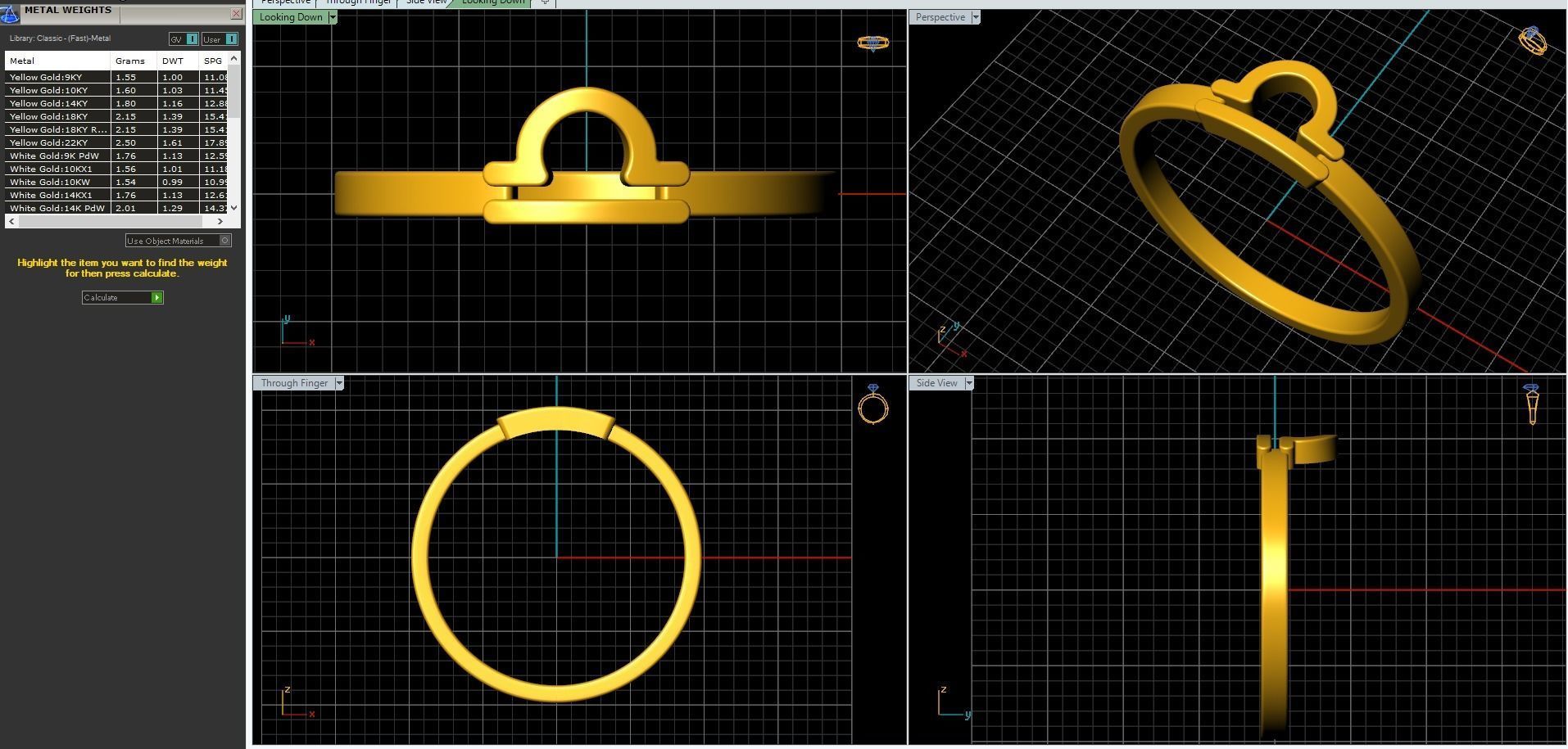Libra ring zodiac 3D print model_3