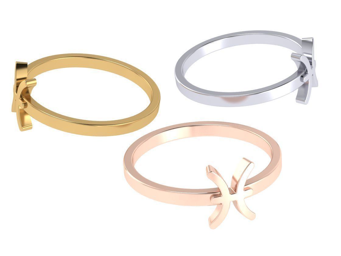 fish ring zodiac 3D print model_6