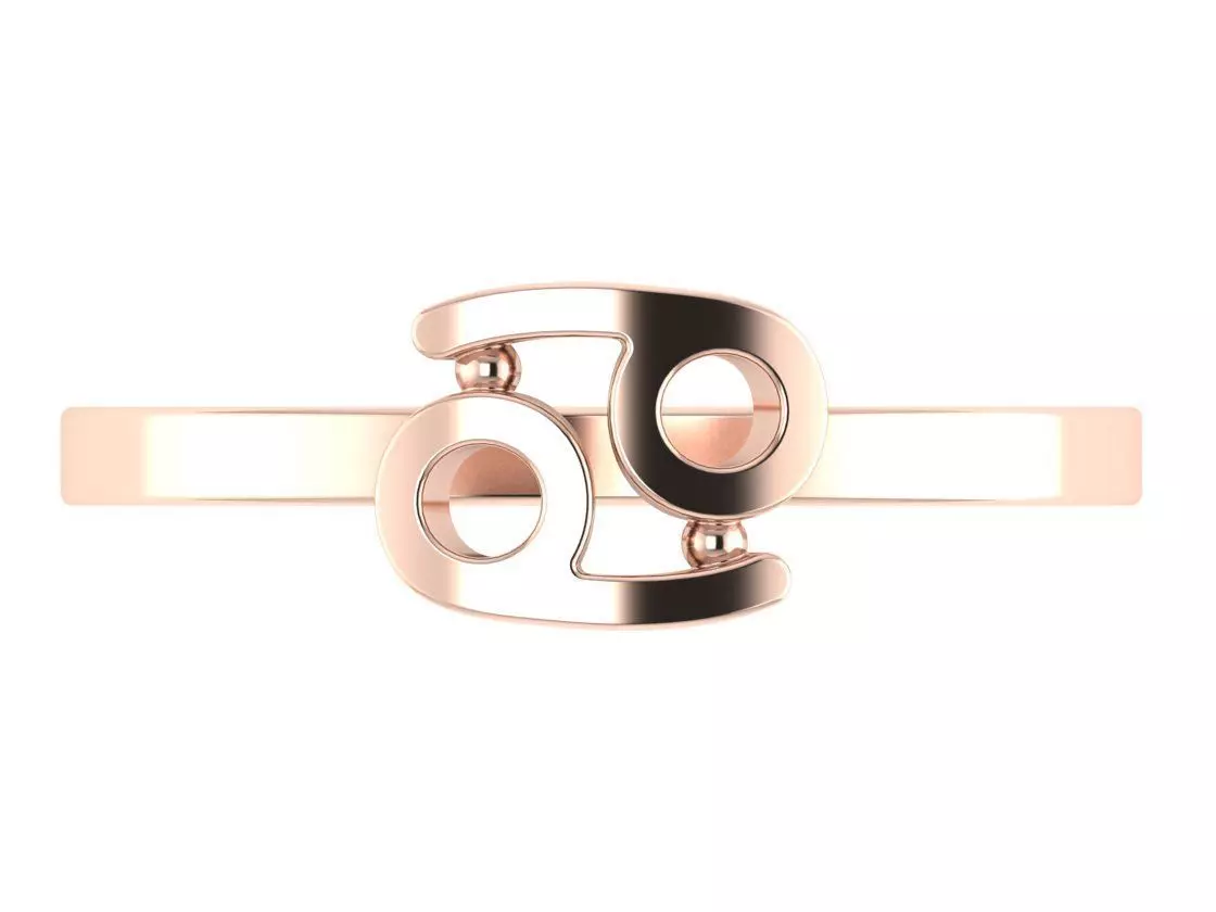 Crayfish ring zodiac 3D print model_0