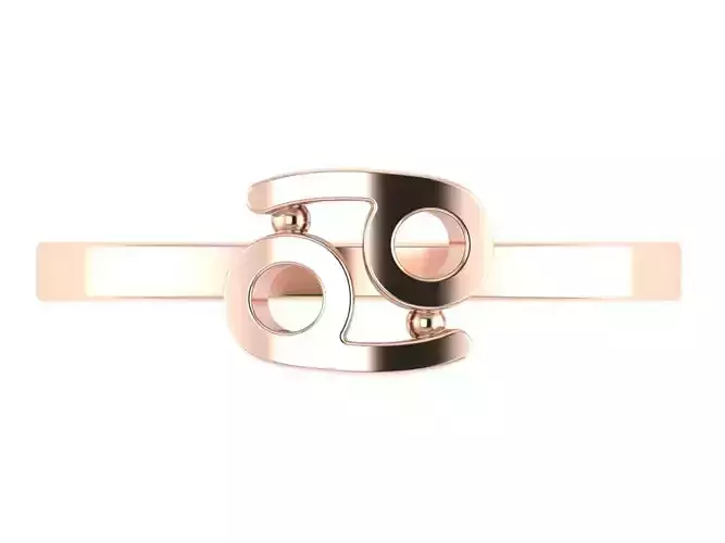 Crayfish ring zodiac 3D print model