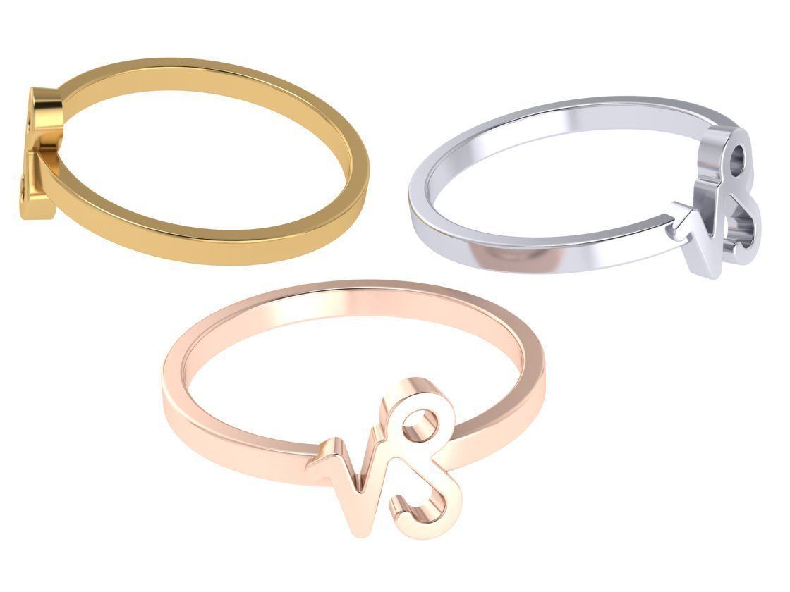 Capricorn ring zodiac 3D print model_5