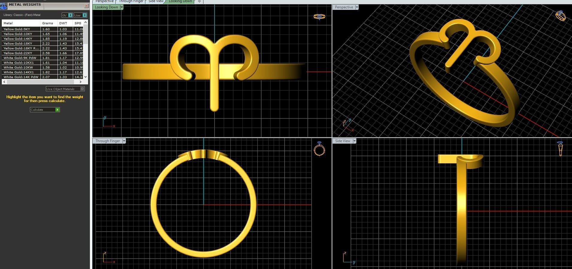 Aries ring zodiac 3D print model_3