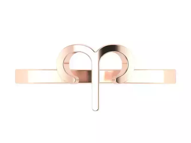Aries ring zodiac 3D print model