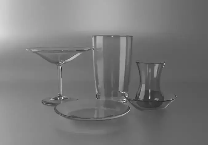 Glass glasses and martini