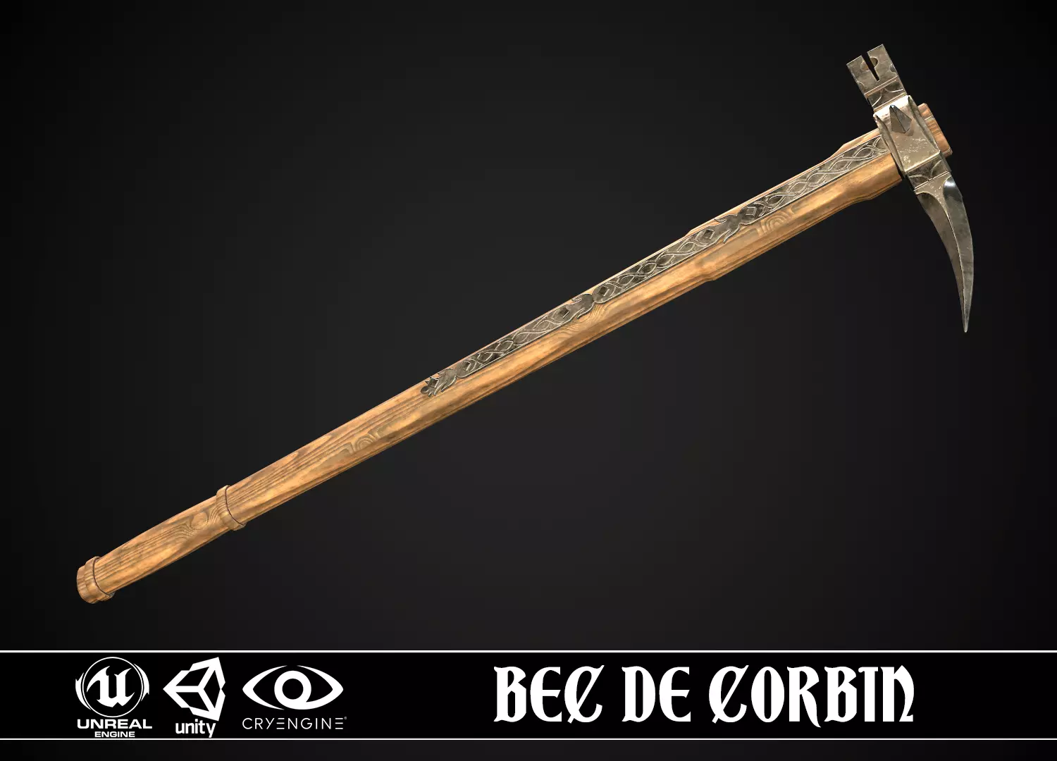 Bec de corbin 01 Low-poly 3D model_0