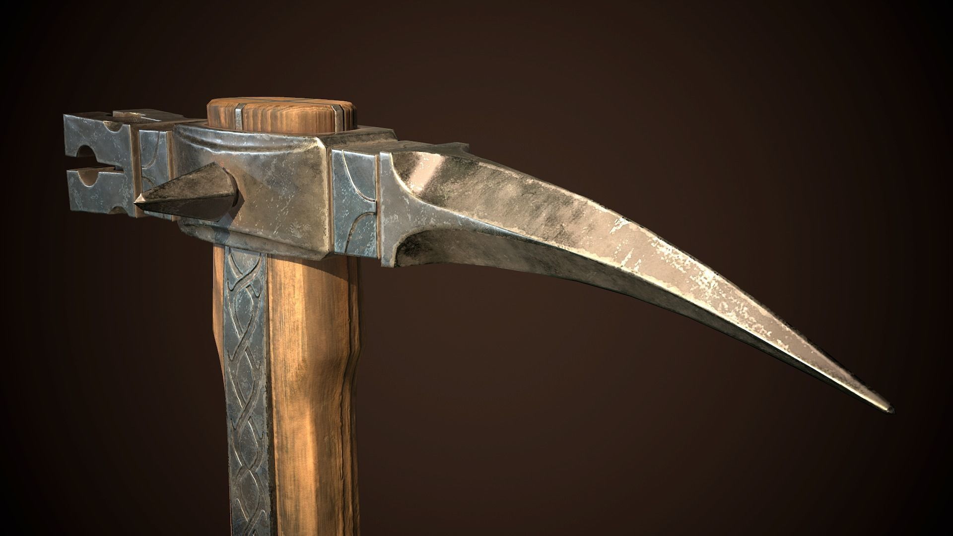 Bec de corbin 01 Low-poly 3D model_1