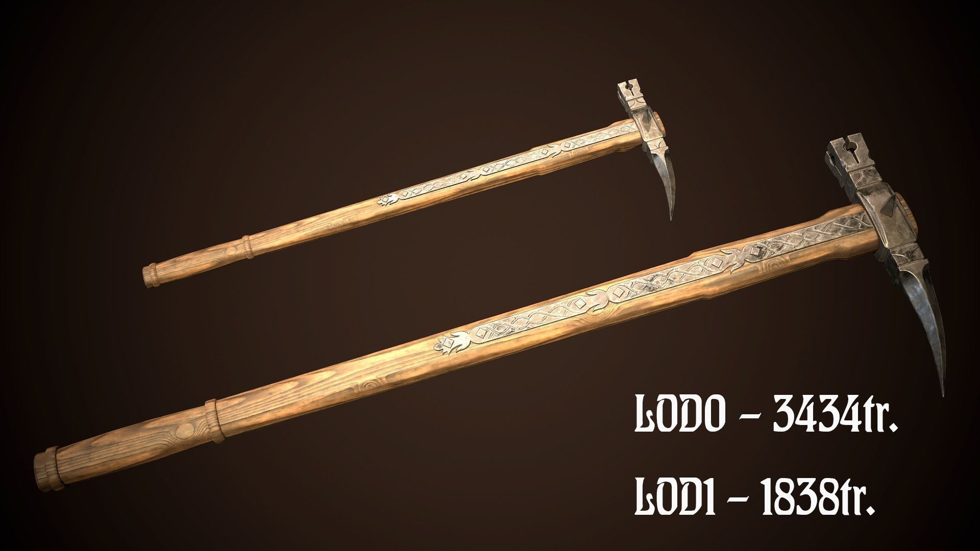 Bec de corbin 01 Low-poly 3D model_8