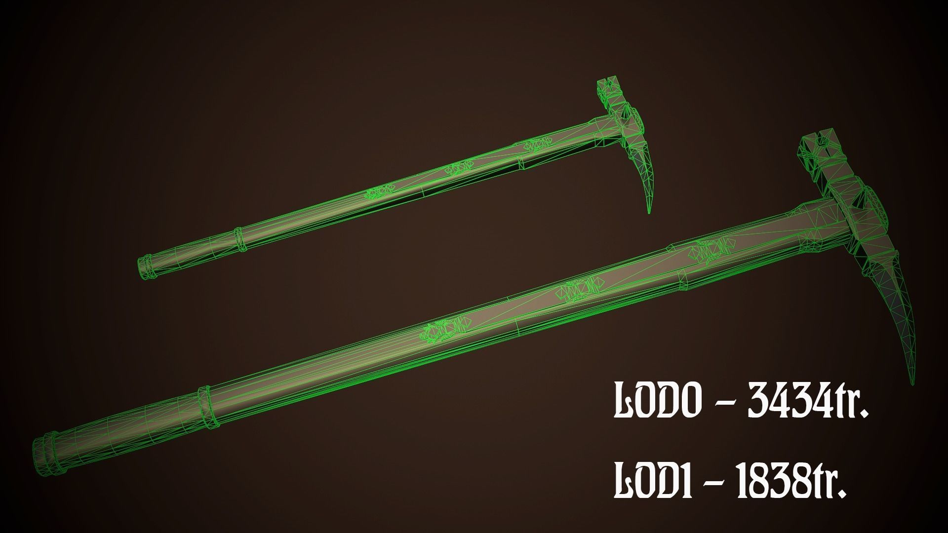 Bec de corbin 01 Low-poly 3D model_9