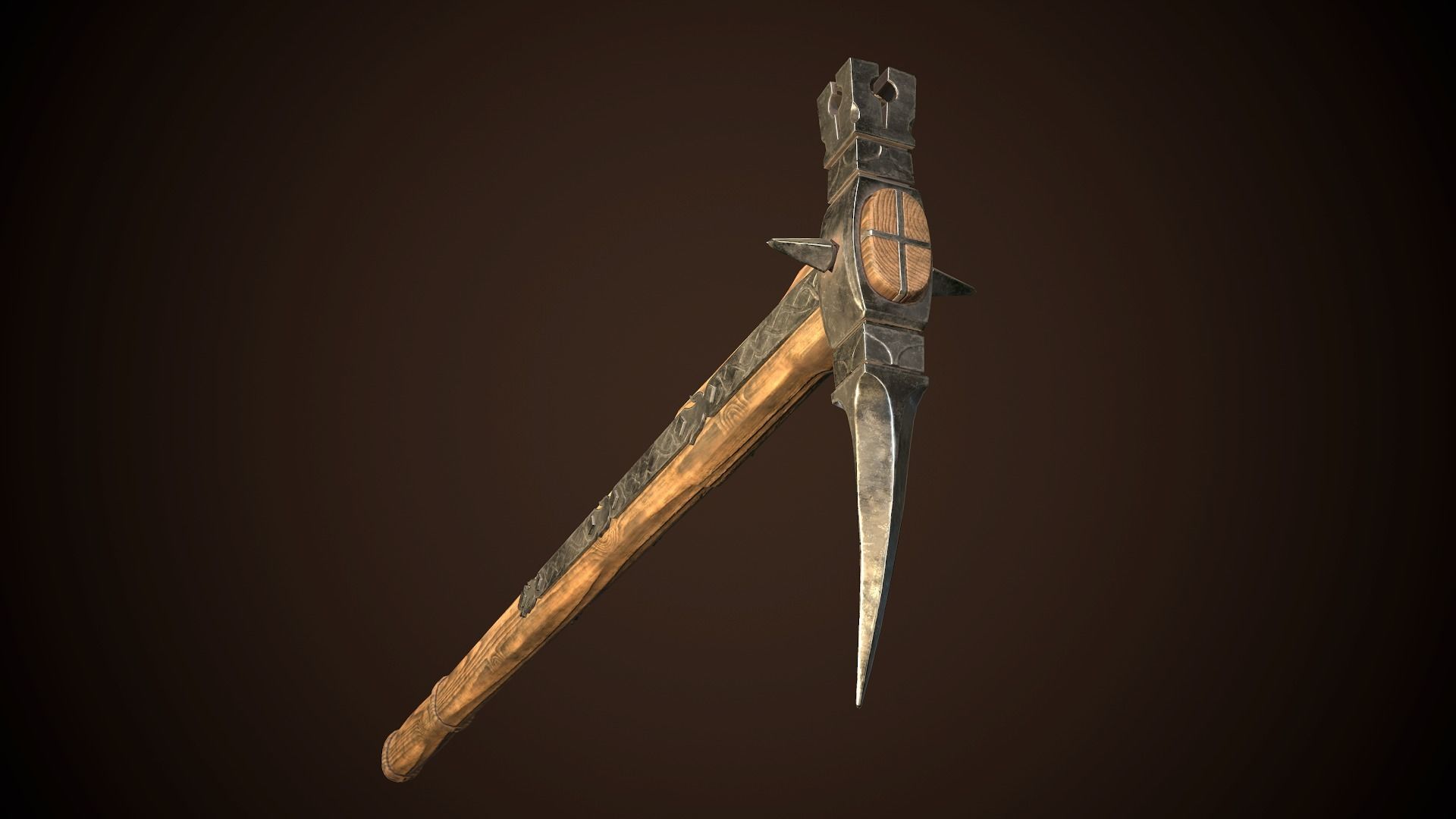 Bec de corbin 01 Low-poly 3D model_6