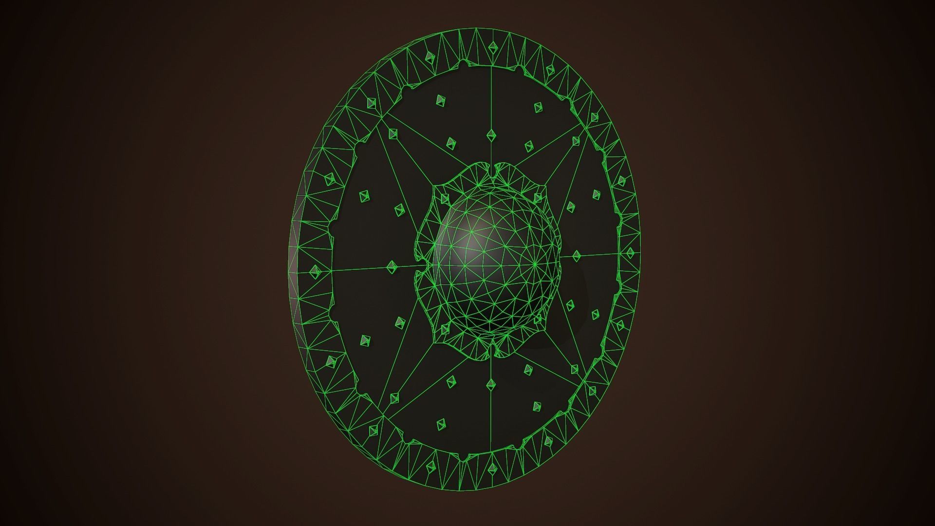 Shield Buckler 01 Low-poly 3D model_11