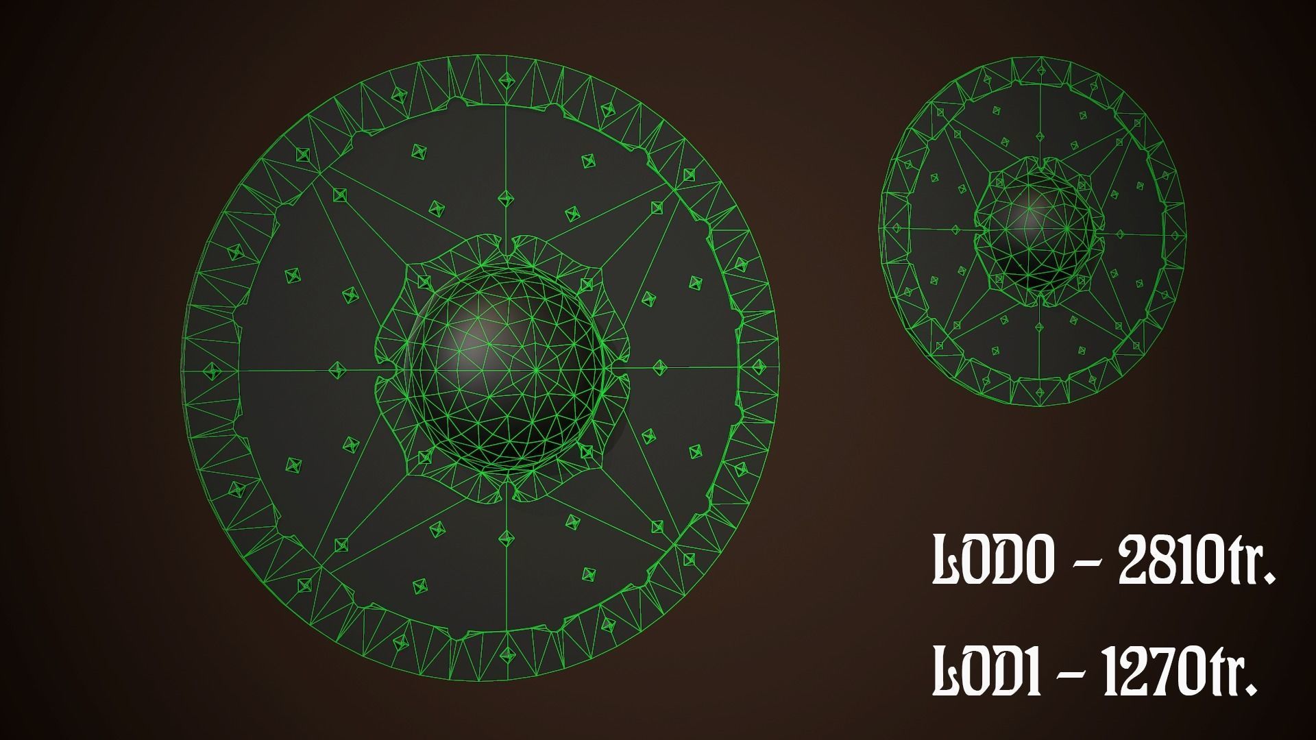 Shield Buckler 01 Low-poly 3D model_9