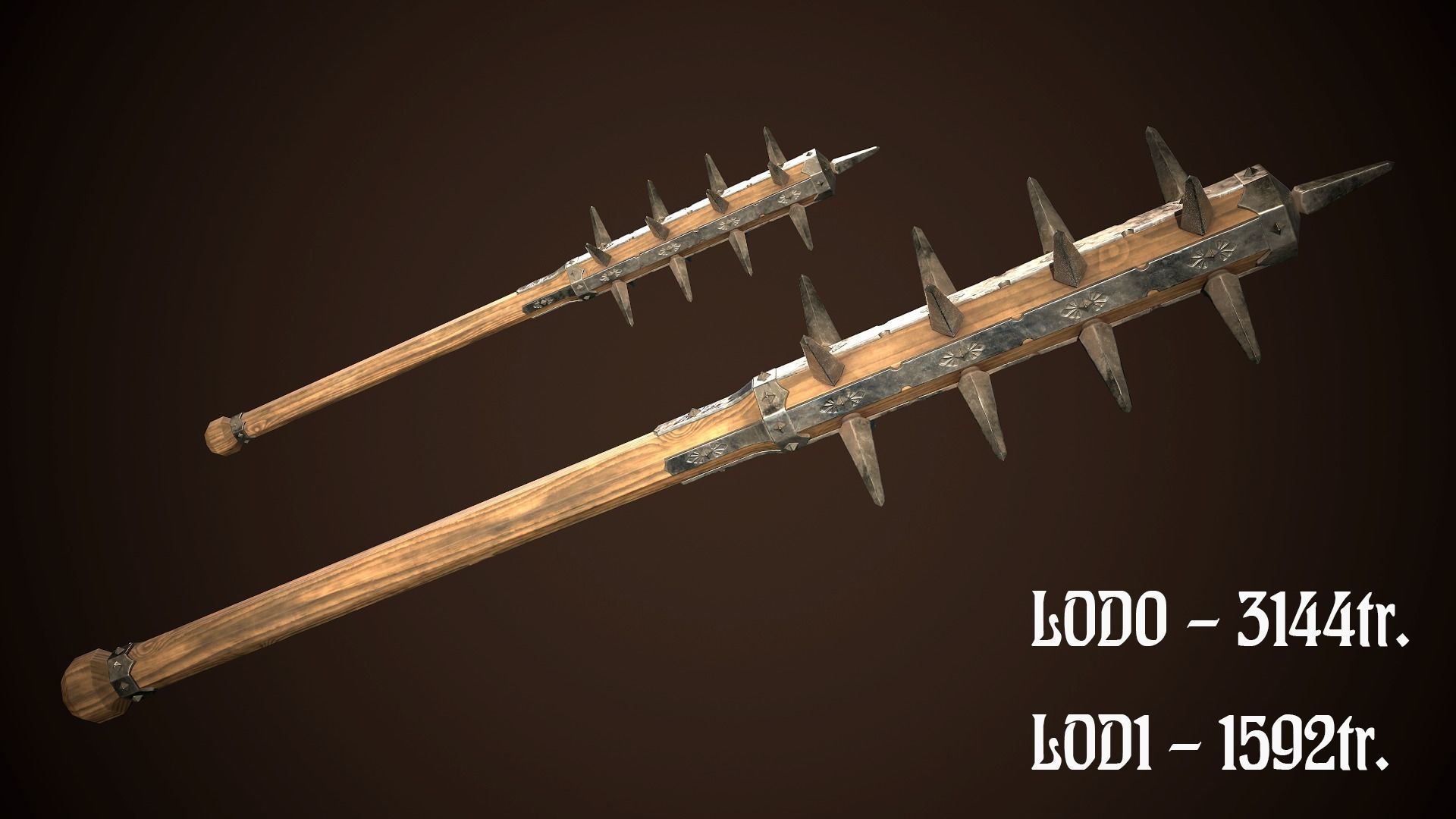 Medieval weapons set01 3D Model Collection_24