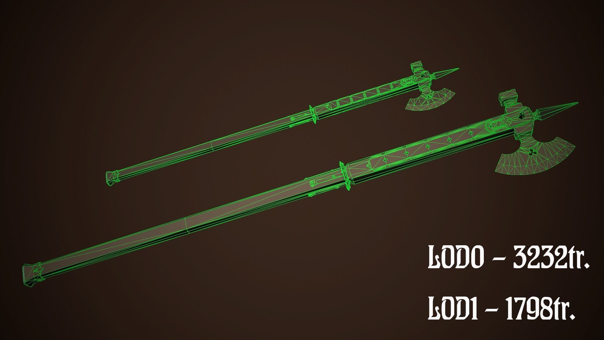 Medieval weapons set01 3D Model Collection_13