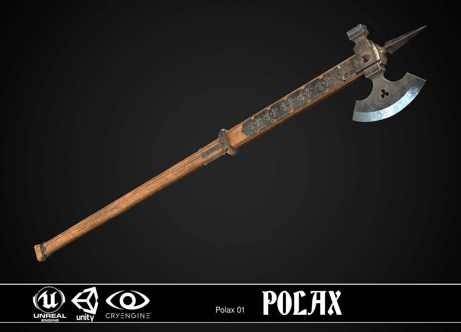 Medieval weapons set01 3D Model Collection_2