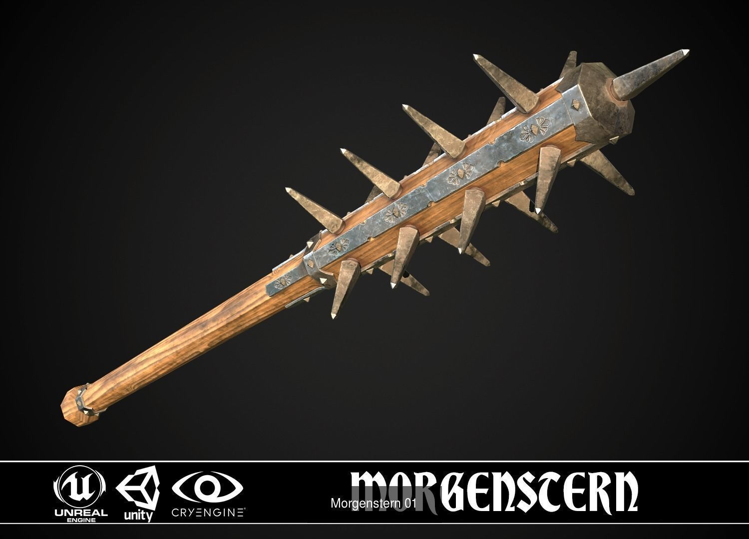 Medieval weapons set01 3D Model Collection_16