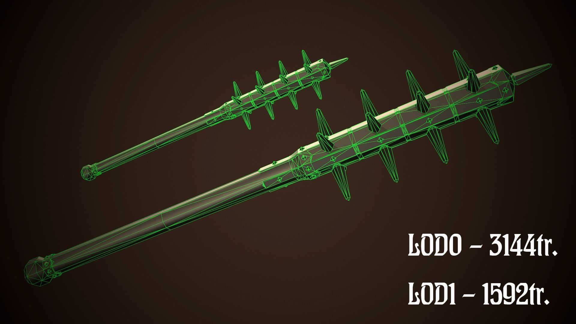 Medieval weapons set01 3D Model Collection_25