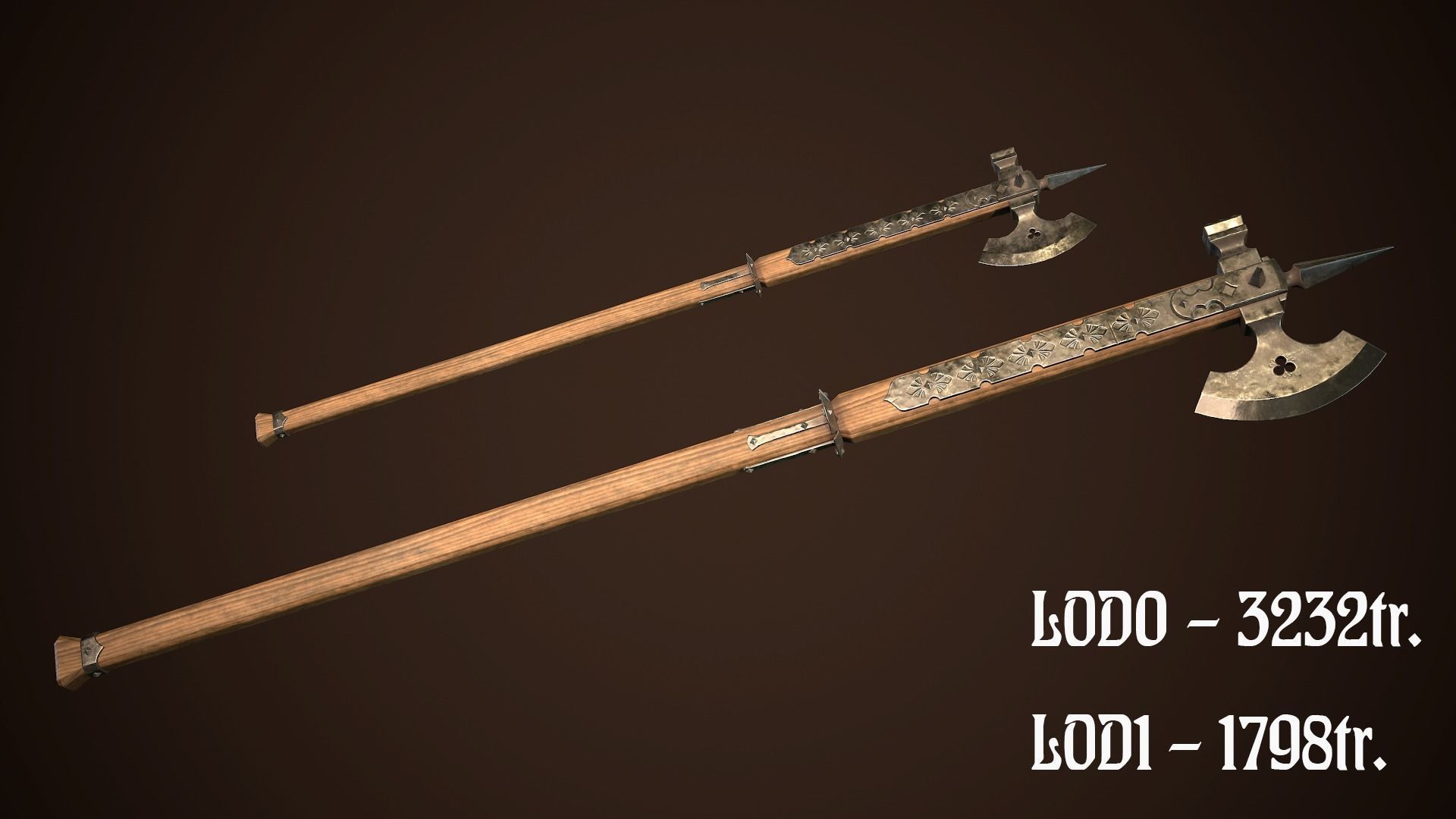 Medieval weapons set01 3D Model Collection_12