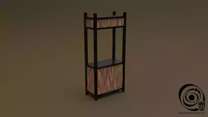 Trade stand 01 R Low-poly 3D model