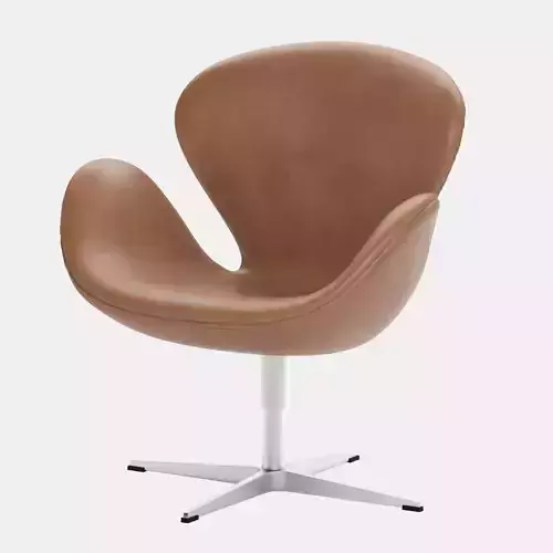 SWAN Chair Arne Jacobsen Fritz Hansen Brown 3D model
