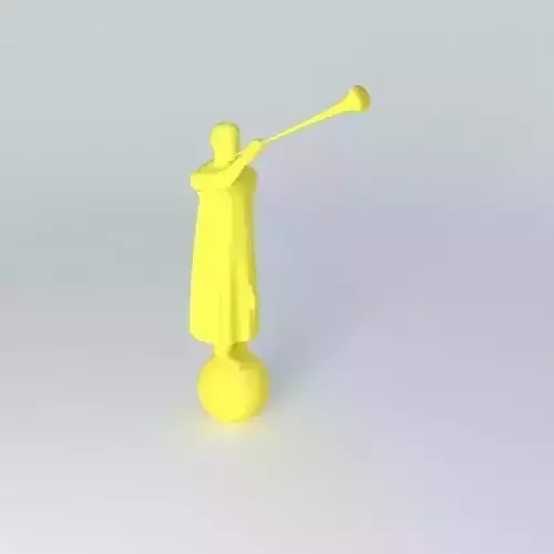 Angel figure holding trumpet