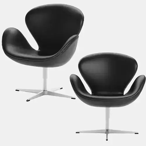 SWAN Chair Arne Jacobsen Fritz Hansen Black