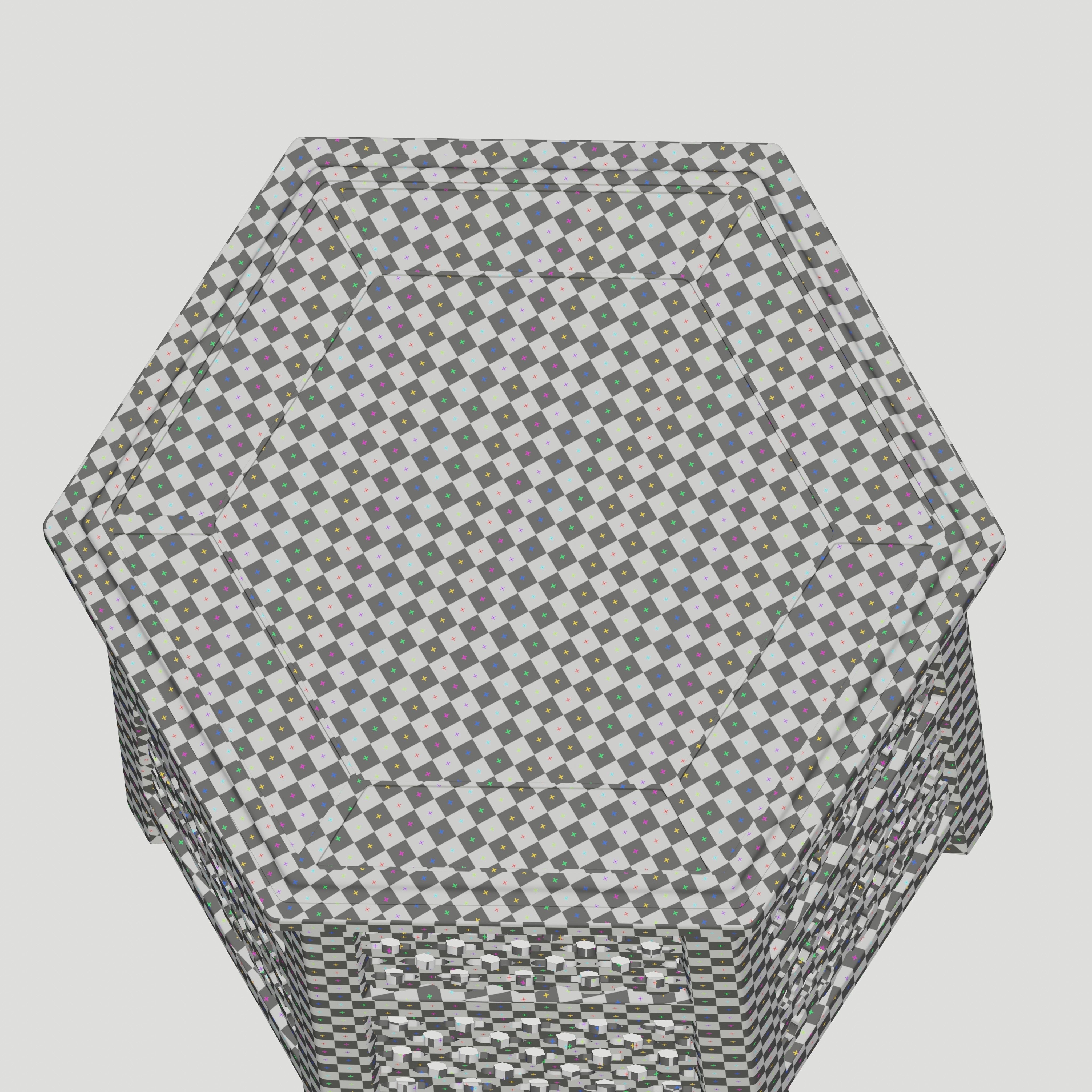 Hexagonal ornate Moroccan table 03 3D model_9