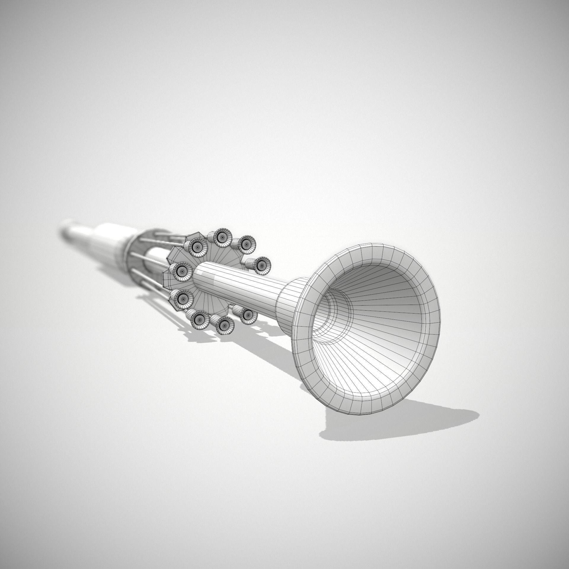 Small Hunting Blowgun Low-poly 3D model_6