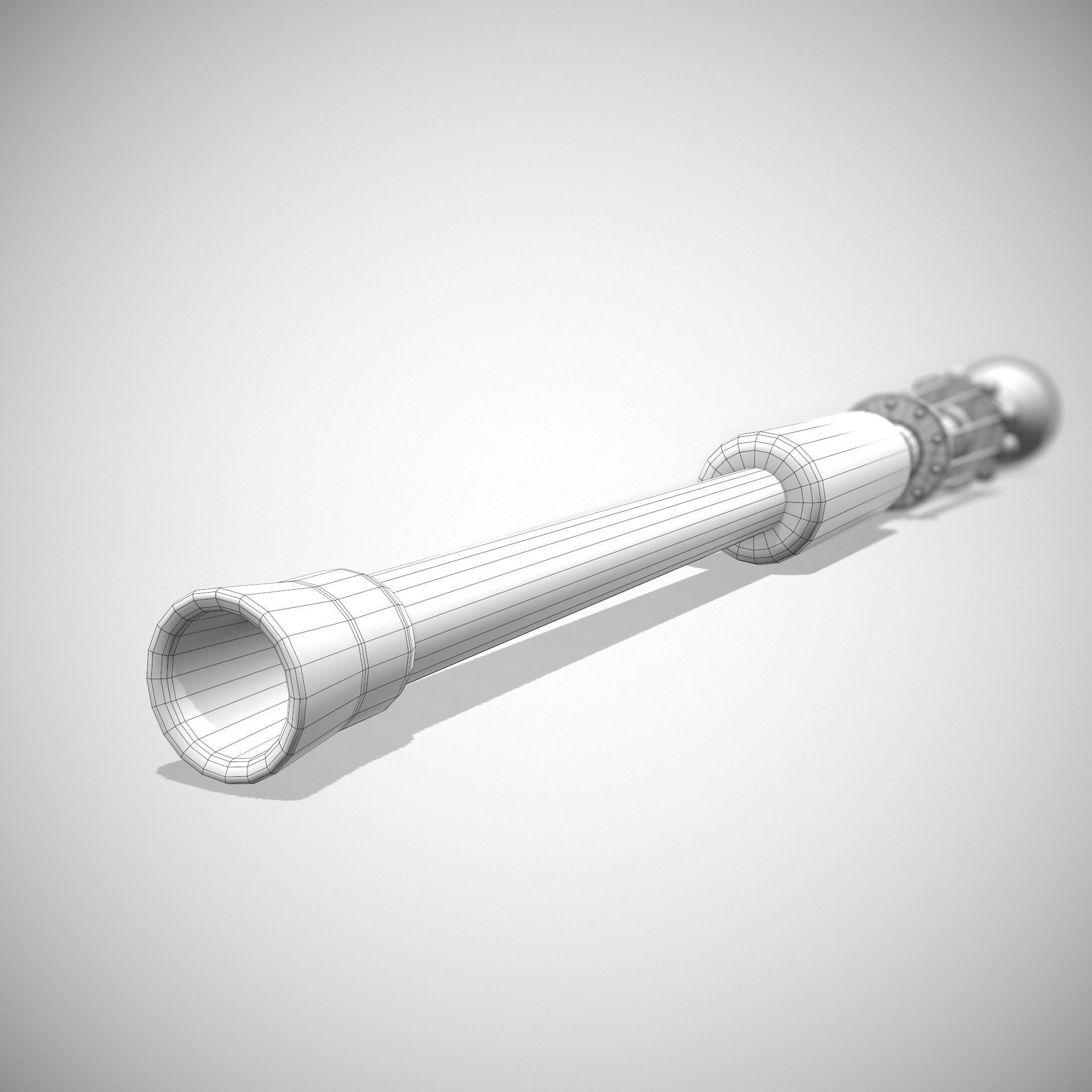 Small Hunting Blowgun Low-poly 3D model_7