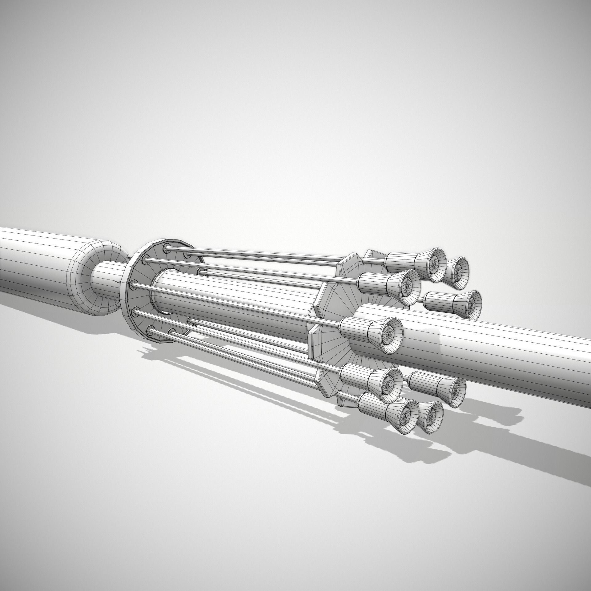 Small Hunting Blowgun Low-poly 3D model_8