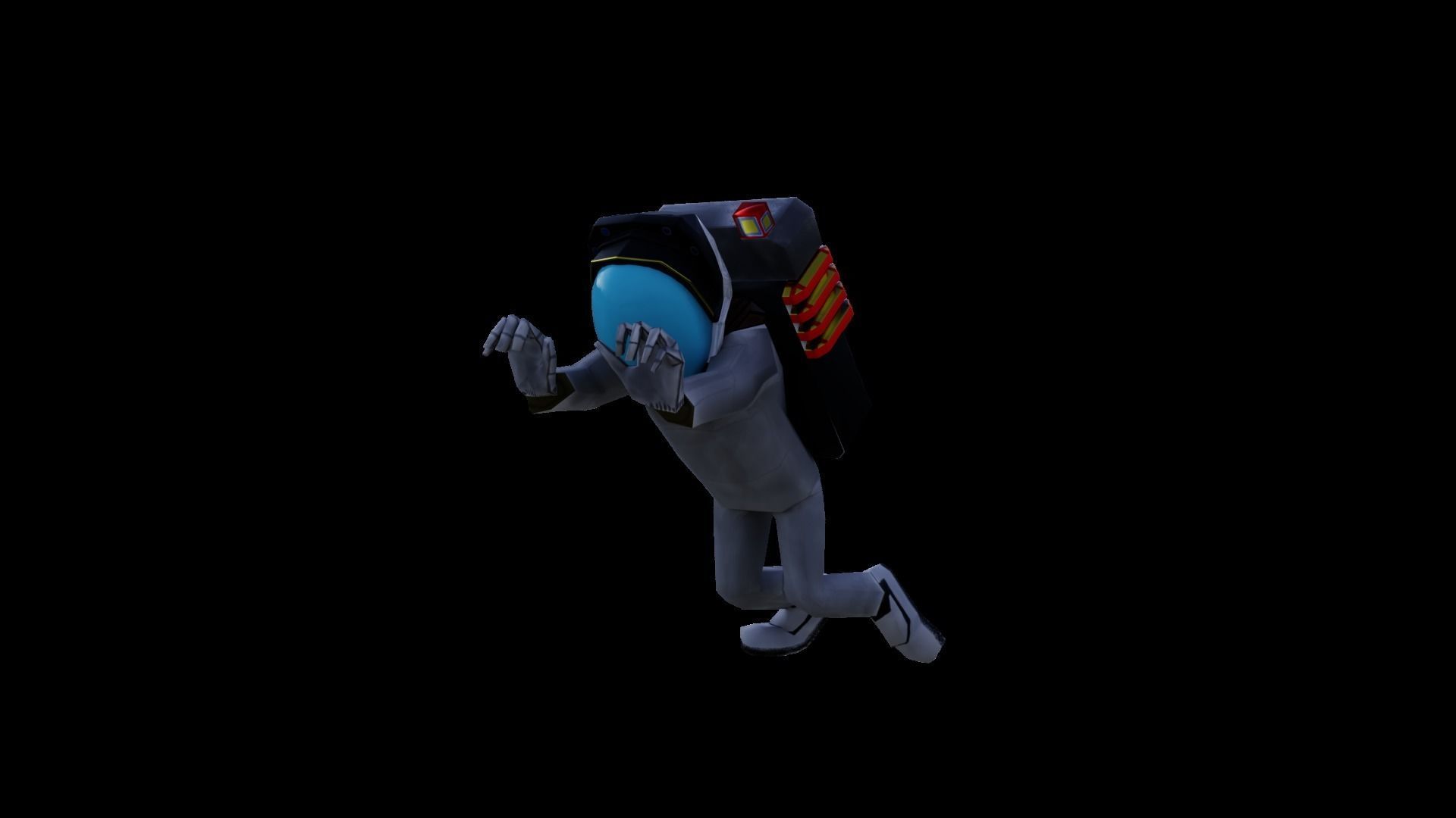 Stylized Astronaut Low-poly 3D model_11