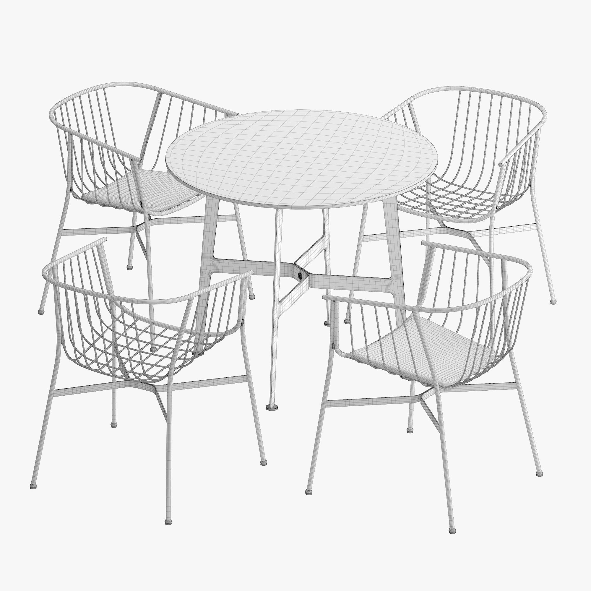 JEANETTE Garden Chair and EILEEN Table By SP01  3D model_5