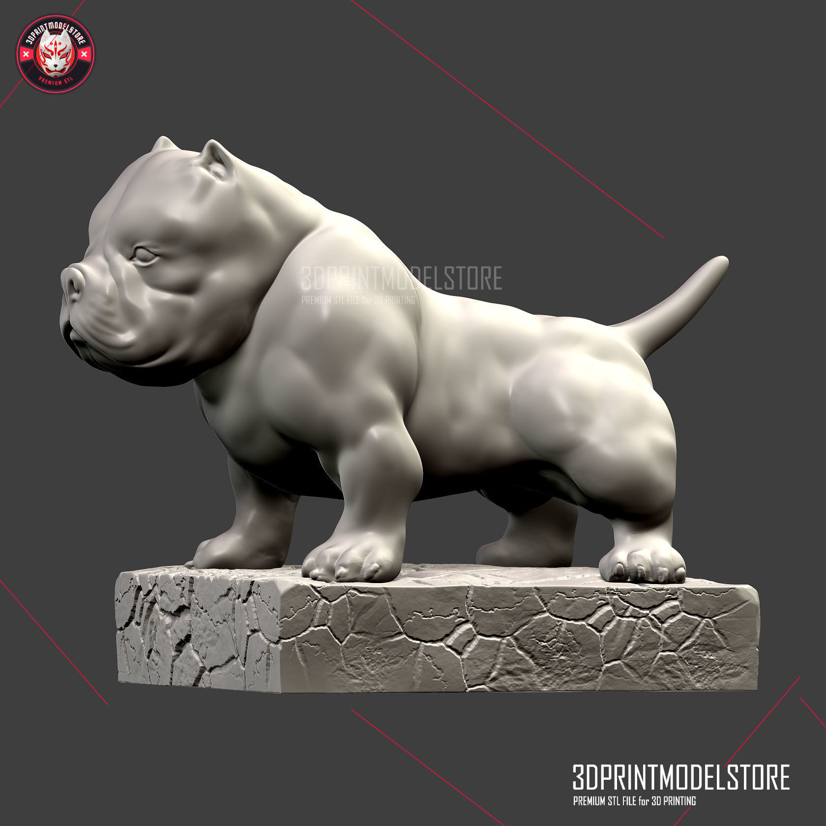Bulldog Statue Miniture for Pet Lover  3D print model_1