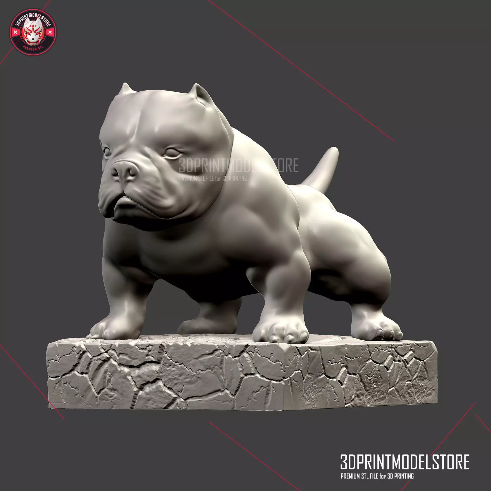 Bulldog Statue Miniture for Pet Lover  3D print model_0