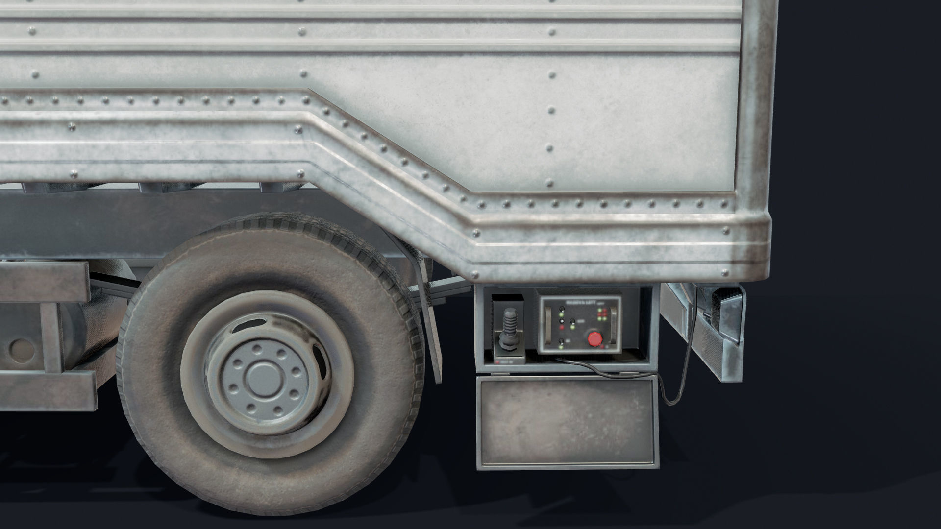 Porter Truck Low-poly 3D model_12