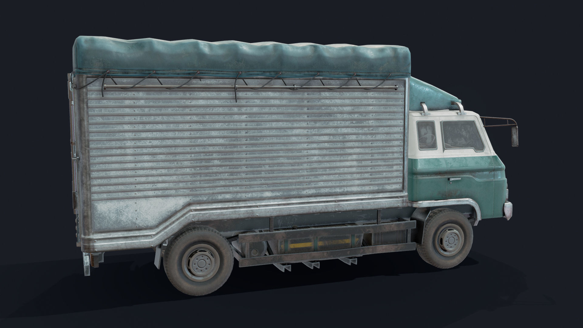 Porter Truck Low-poly 3D model_6